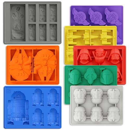 Epic 8-piece Sci-fi Silicone Molds Set - Silicone Ice Cube Tray for Space Themed Drinks | Non-Stick...