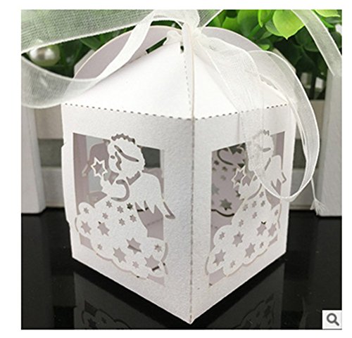 Abaobao 50 Piezas Cajas de Caramelos Dulces Bombones Cajas de Papel para Regalo Recuerdos Invitados de Boda Bautizo Comunión Fiesta Cumpleaños Decoración Cover