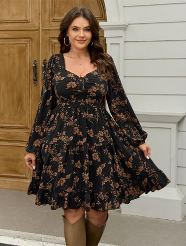 Image of SCOMCHIC Women's Plus Size Cocktail Mini Short Dress