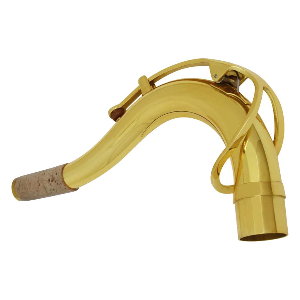 Sassofono Tenore Sax a Collo Baritono e Flat in Ottone Laccato Oro - Sharplace 1 Pezzo