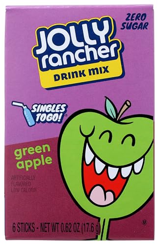 Jolly Rancher Singles-To-Go Sugar Free Green Apple Drink Mix, 6-ct (Pack of 6) - image 1