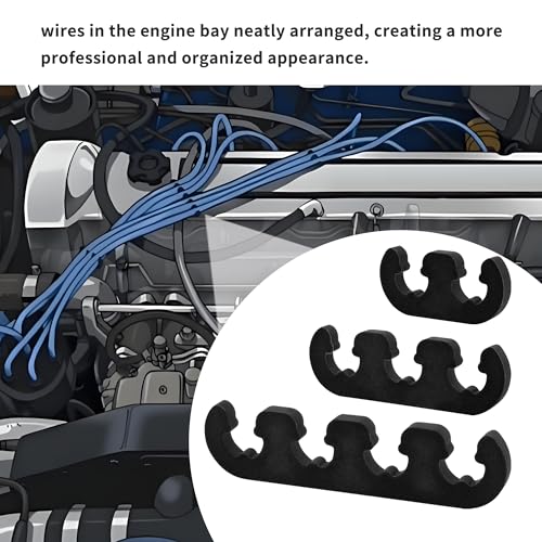 Separador de fio de vela de ignição de 6 peças e suporte de fio de vela de ignição para 7 mm, 8 mm,