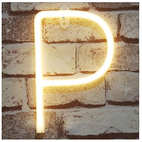 Pooqla Neon Letter Sign Night Lights LED Alphabet Neon Art Lights Wall Decor