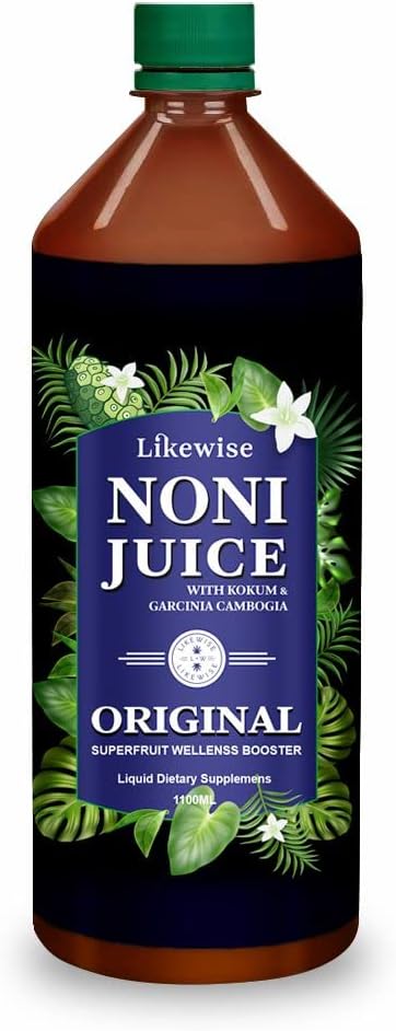Likewise Noni Juice best brand made of Noni Fruit Premium Syrup Amrith on Earth | Ayurvedic noni juice advantages & noni benefits for weight loss & skin care | Noni Fruit juice 1100ml Pack of 1