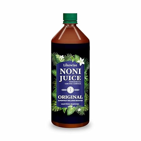 Noni Juice best brand made of Noni Fruit Premium Syrup Amrith on Earth | Ayurvedic noni juice advantages & noni benefits for weight loss & skin care | Noni Fruit juice 1100ml Pack of 1