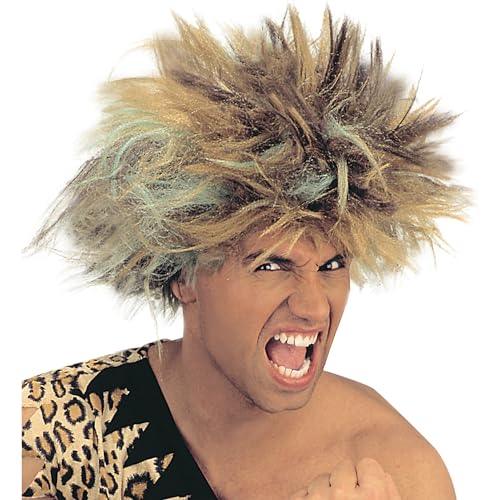 W WIDMANN MILANO Party Fashion - 6103P - Perruque Caveman, brune, homme de l'âge de pierre, jungle, fête à thème, carnaval