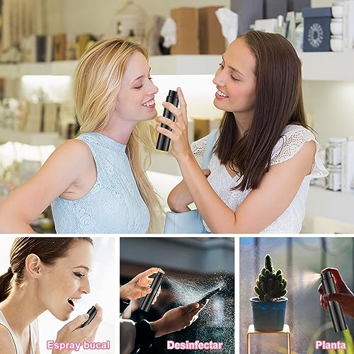 Image of Mini Perfume Atomizer, 5PCS Portable Travel and Go Perfumer, 8ML Spray Bottle, Refillable Aluminium Perfume Bottle for Women and Men, Black