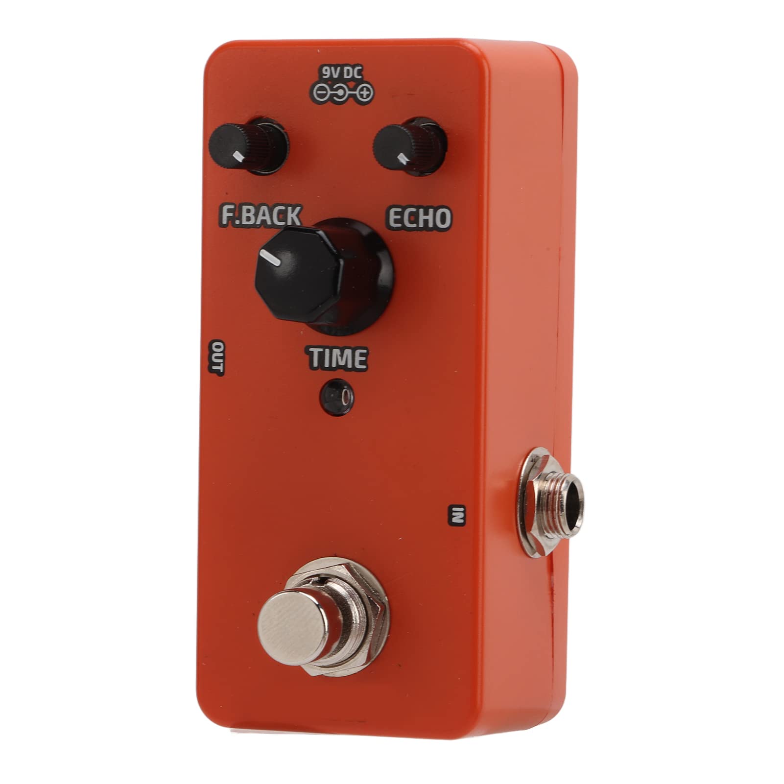 Pedał Efektów Retro Delay Mini Compact, Wykwintny True Bypass dla Gitarzystów, Pomarańczowy Metal, 3,5 X 1,6 Cala