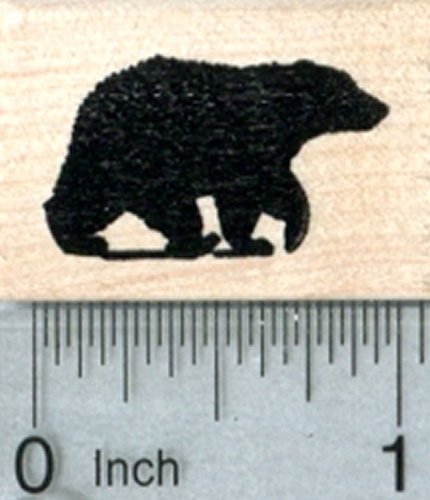 Bear Rubber Stamp, Small Silhouette