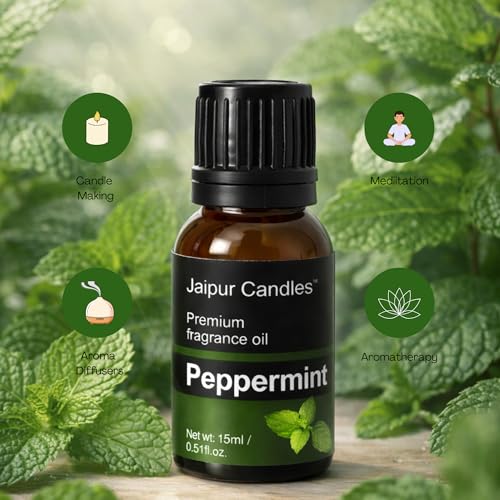 Image of Fragrance Oil | 15 ml | Aroma Oil for Home Fragrance | Best for Aromatherapy | Use in Diffusers, Candles, Air Fresheners (15ML, Peppermint)