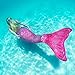 Fin Fun Starter Mermaid Tail with Monofin for Kids, Boy & Girls - Large, X-Large - Pink