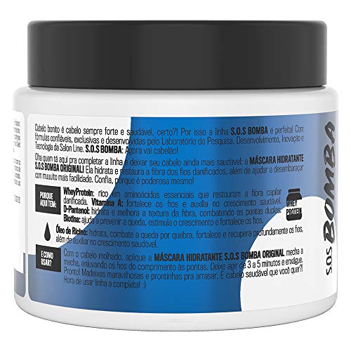 Máscara de Hidratação - S.O.S Bomba Original, 500 Gr, Salon Line, Salon Line, Branco