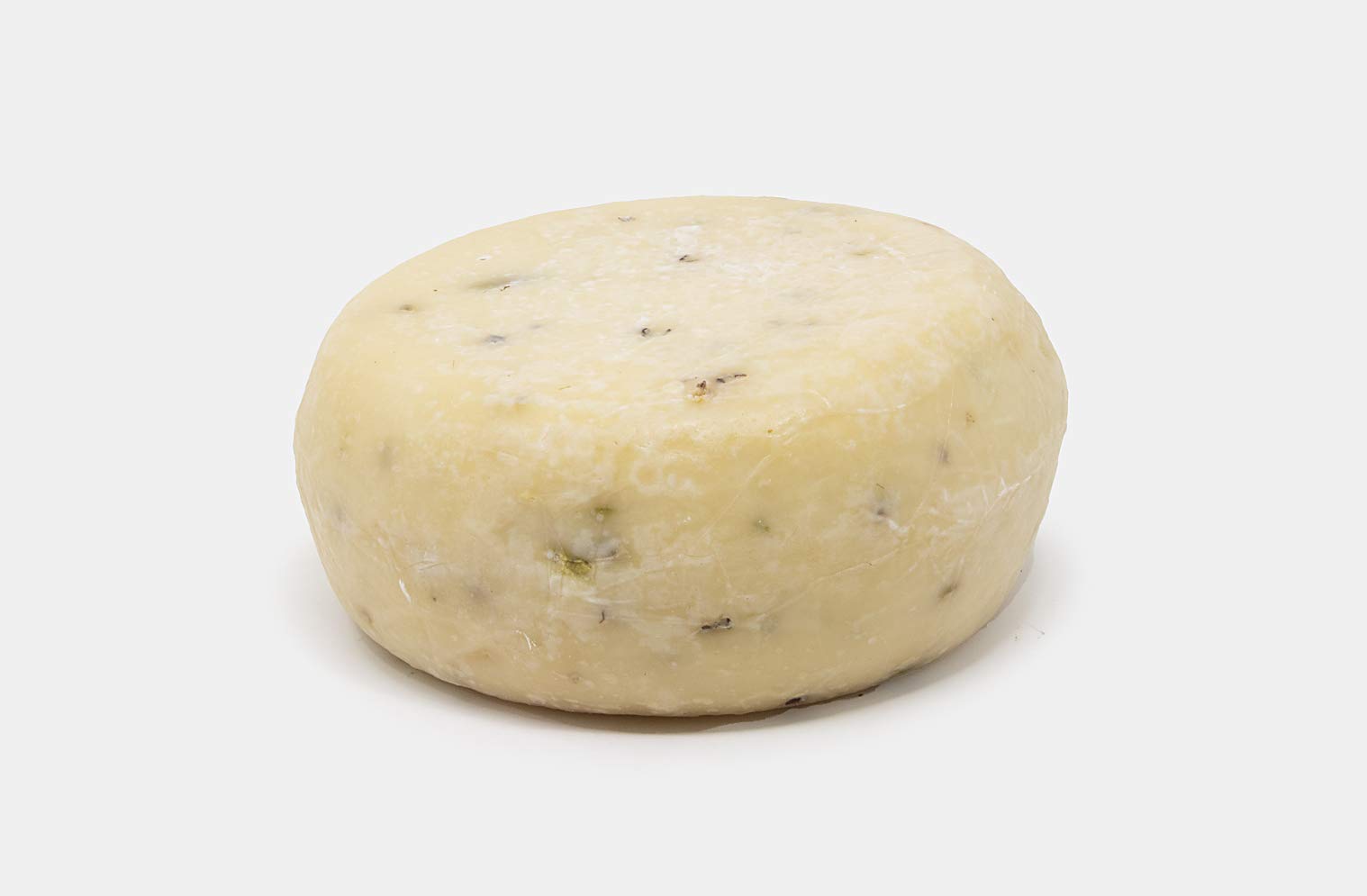 Pecorino al Pistacchio di Bronte | mezza forma sottovuoto da 0,6 kg | formaggio artigianale toscano | Salumificio Artigianale Gombitelli - Toscana