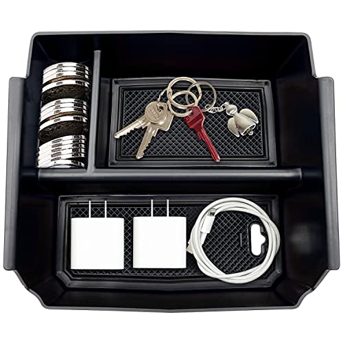 Evtime Compatible With Jeep Wrangler Jk And Jku Accessories 2011-2018 Center Console Organizer Tray (Black) #TOP1