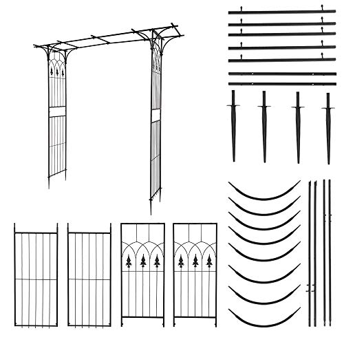 Arche métal jardin pour sublimer un passage fleuri et ombragé - 6