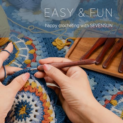 Image of SEVENSUN Crochet Hook Artistan 2.5mm - Pure Handmade Polished Stainless Steel Hook - Blood Sandalwood Handle - High-end Crochet Hook Gift, Red