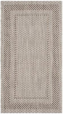 SAFAVIEH Courtyard Collection 2' x 3'7" Beige/Brown CY8477 Indoor/ Outdoor Waterproof Easy Cleaning Patio Backyard Mudroom Accent Rug