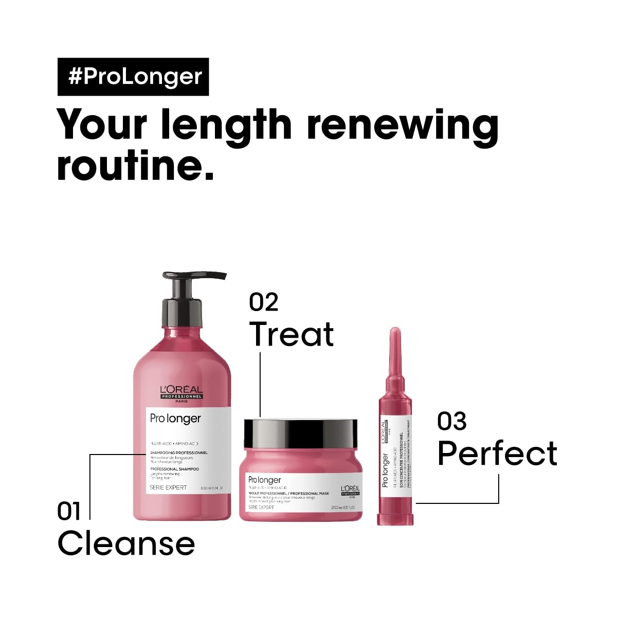 L'Oréal Professionnel Paris Pro Longer Concentrate Treatment - For Thinned Hair, Fills and Visibly Reduces Split Ends, Provides Thicker Hair and Shine - Image 5