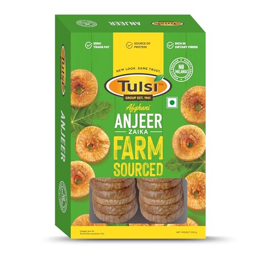 Image of Tulsi Afghani Anjeer Zaika 250g | Dried Anjir | Dry Figs | Healthy Snack | Rich Source of Dietary Fiber | Dry Fruits in Fresh