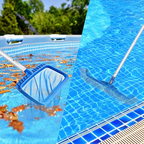 Kit de nettoyage de piscine professionnel 3 en 1 avec barre ultra robuste