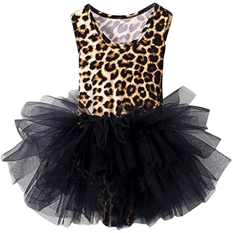 Agoky Vestido de Danza Ballet para Niña con Estampado Leopardo Cover