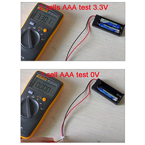 DIYmalls 2 AAA Battery Holder with ON/Off Switch for Microbit Battery Pack 3V 2 Cell Case Cover Box PH2.0 Connector 14cm Wire (Pack of 5) by DIYmalls - Image 6