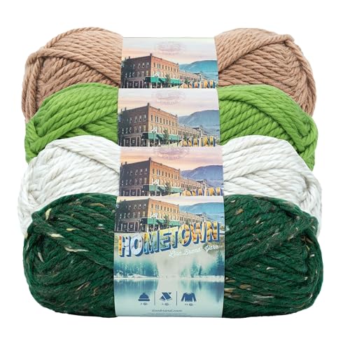 Image of Lion Brand Yarn, Hometown Super Bulky Yarn, Safari Pack, 4 Skeins