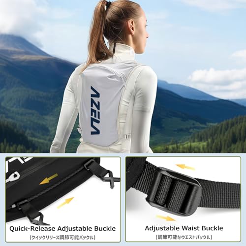 Image of Azarxis Running Water Bottles Flask BPA Free Leakproof Hydration Vest Packs Waist Belt Replacement for Triathlon Marathon Hiking Cycling Climbing Runner