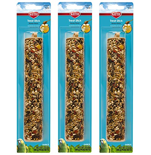 Kaytee 3 Pack Of Parrot Treat Sticks, 3.5 Ounces Each, Honey Flavor #TOP13