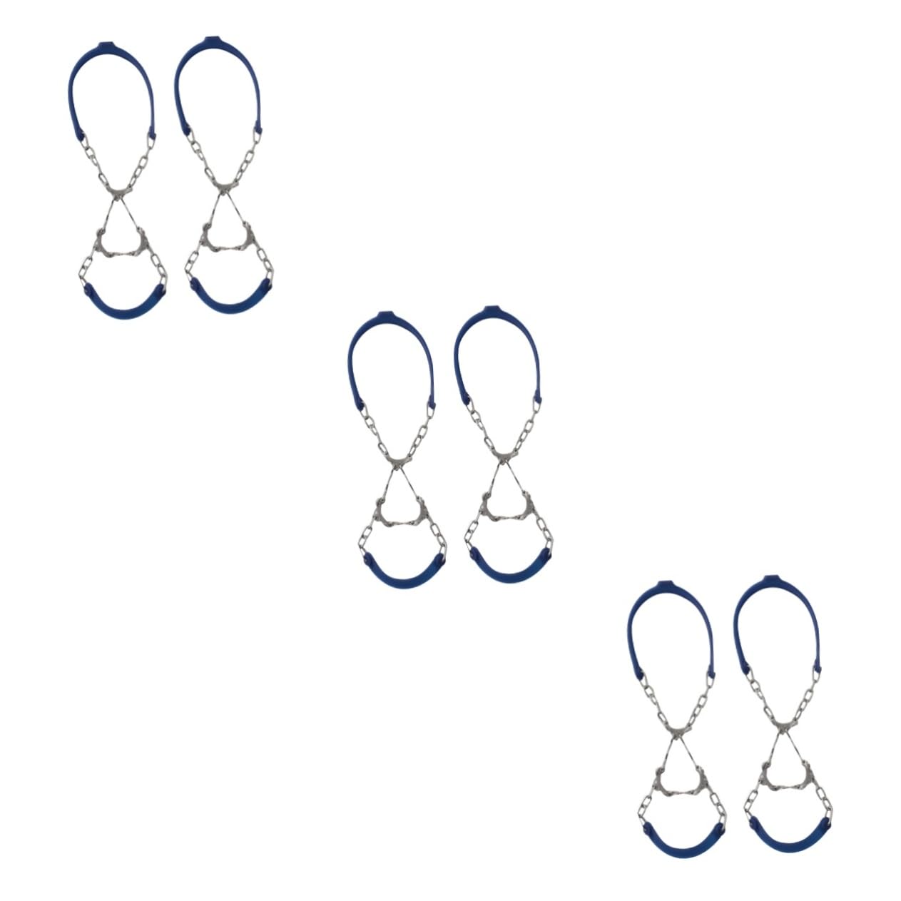 OATIPHO 6pcs Crampons for Hiking Boots - Ice Cleats Strong Chains Outdoor Footwear for Men and Women for Jogging Mountaineering and ICY Conditions