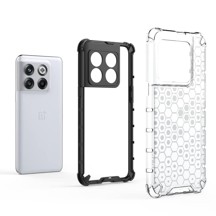 Image of Prime Retail Hard PC Back Case Cover for Oneplus 10T 5G Anti Slip Ultra Thin Shockproof Reinforced Corners (Transparent)