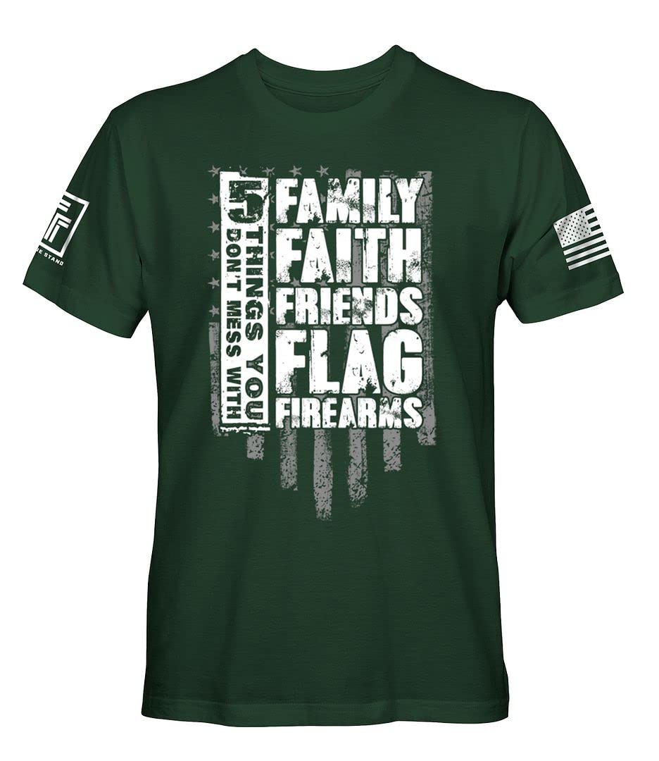 Fantastic Tees5 Things You Don't Mess with Men's Patriotic T-Shirt