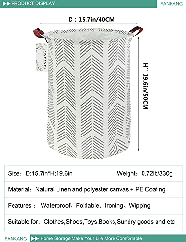 Fankang Storage Basket, Nursery Hamper Canvas Laundry Basket Foldable With Waterproof Pe Coating Large Storage Baskets For Kids Boys And Girls thumb #1
