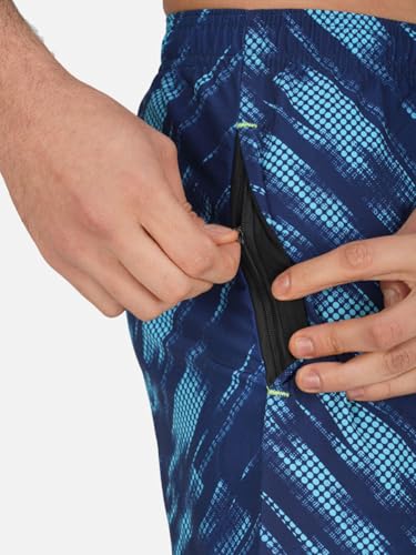 Image of NEVER LOSE Mens 5 inch Swim Trunks with Zipper Pockets Quick Dry Beach Board Shorts for Men Swimsuit Swimwear with Mesh Lining