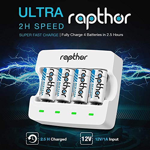 Rapthor Arlo Batteries 900mAh High Capacity 3.7V Limium Rechargeable Batteries for Arlo Wireless Security Camera Flashlights Smart Sensors Alarm System with Charger