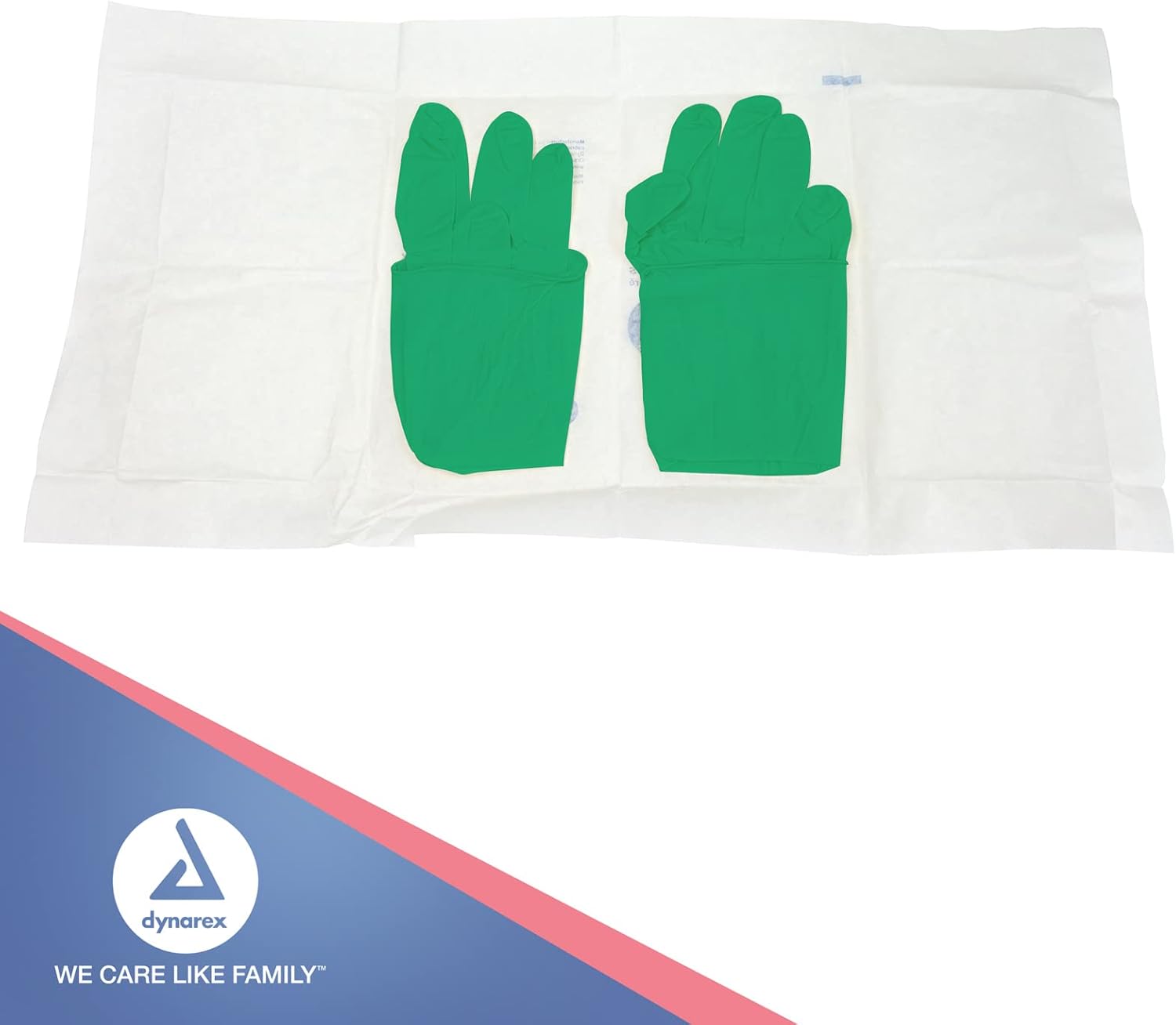 Dynarex Sterile Disposable Nitrile Surgical Gloves, Powder-Free, Professional Medical and Healthcare Use, Green, Size 8.5, 1 Box of 50 Pairs