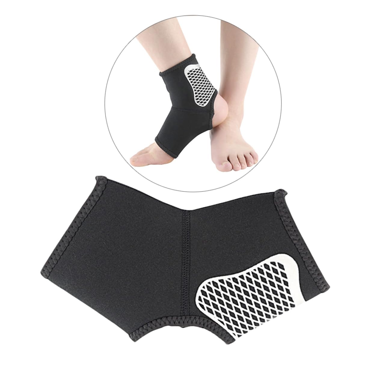 HAPINARY 1pc Ankle Brace Support Sleeve for Men Women Breathable Ankle Pad for Sprained Protection Sports Sleeve Size Xl