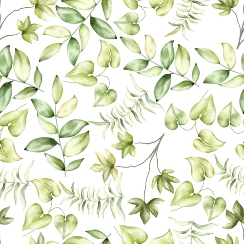 Diseño de hojas en papel vinílico lavable y resistente de 250 x 58 cm 3