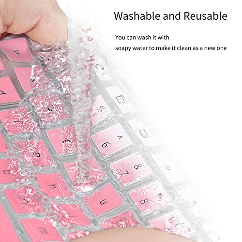 Casebuy Keyboard Cover For Acer Aspire 5 A515-56 A515-46 A515-45 A515-43 A515-54 A515-54G A515-55 A515-55T A515-55G Series, Acer Aspire 3 A315-54/55/56/57/58 Keyboard Skin, Ombre Pink #TOP6