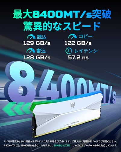 Acer Predator Hera DDR5 6400MT/s 64GB（32GB×2枚）BL.9BWWR.530 の商品画像 2