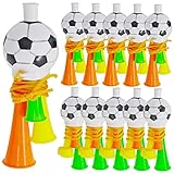 UKCOCO 20pcs Soccer Horns Noise Makers Cheerful Party Blowers with Three Tones for Festivals Sporting Events and Classroom Prizes Durable and Fun Football Supporter Toys