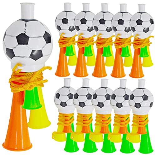 UKCOCO 20pcs Soccer Horns Noise Makers Cheerful Party Blowers with Three Tones for Festivals Sporting Events and Classroom Prizes Durable and Fun Football Supporter Toys