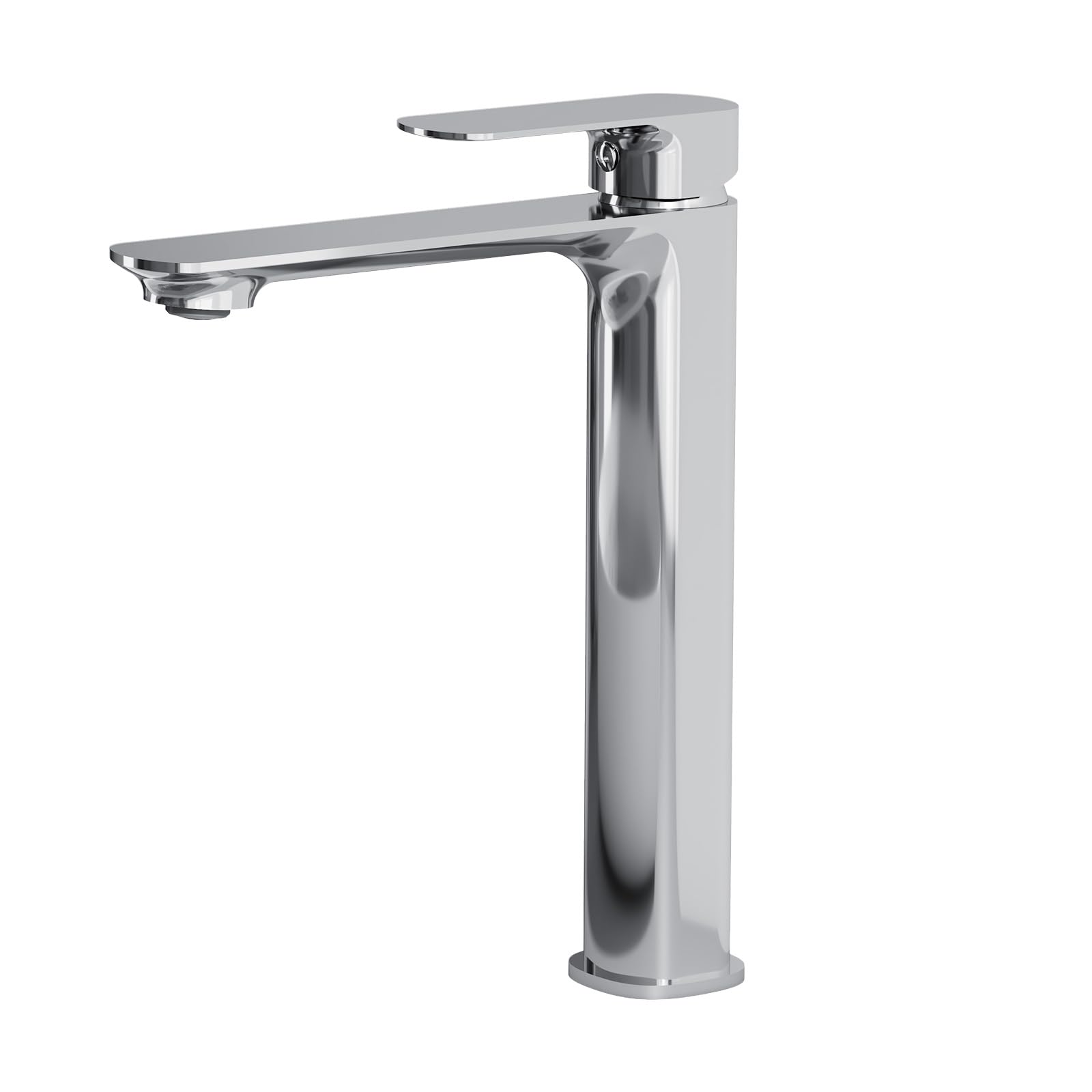 EMKE - Grifo de baño cromado, mezclador de latón con cartucho de cerámica y aireador, instalación fácil, 269x215x49 mm, grifo de lavabo duradero, ahorro de agua