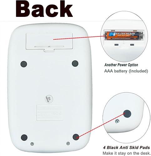 Miniatura 3 de Calculadora mecánica, bonita calculadora con pantalla de inclinación de 8 dígitos de doble potencia y botón grande para profesores, estudiantes,