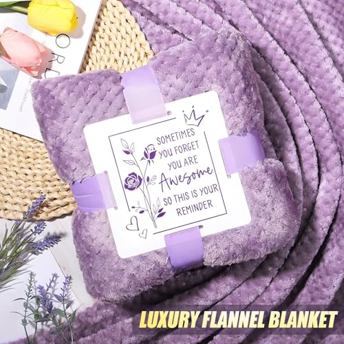birthday gifts for women self care gifts get well soon gifts lavender relaxing spa gifts basket care package w flannel blanket 40 oz tumbler christmas gifts for mom wife grandma friends sisters her