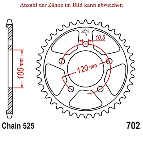 Piñón con 43 Diente para Dorsoduro 750 Smv Factoría 2010-2013 de Jt-Sprockets