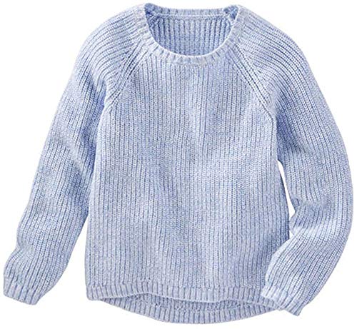 OshKosh B'Gosh Girls' Marled HI-Low Sweater, Blue (4)