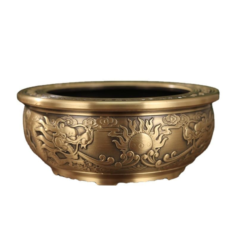 OUSIKA 黄铜聚宝盆 Cornucopia,jubaopen 十二生肖聚宝盆 Cornucopia,jubaopen 工艺装饰品铜盆金蟾 Golden Toad 聚宝盆 Cornucopia,jubaopen