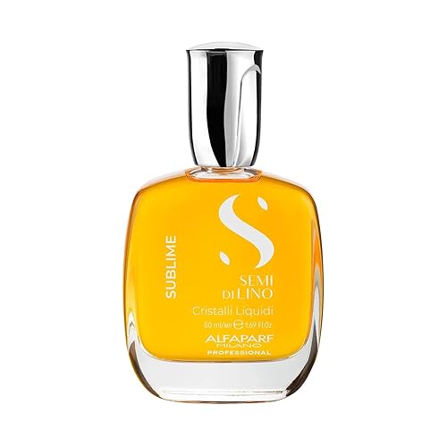 Alfaparf Milano Semi di Lino Sublime Cristalli Liquidi - Aceite para el cabello con protección térmica, tratamiento de suero suavizante de acabado