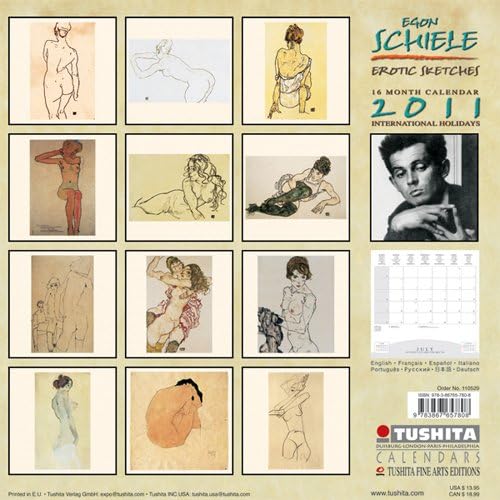Amazon.com : Egon Schiele Erotic Sketches 2011 Wall Calendar : Office  Products